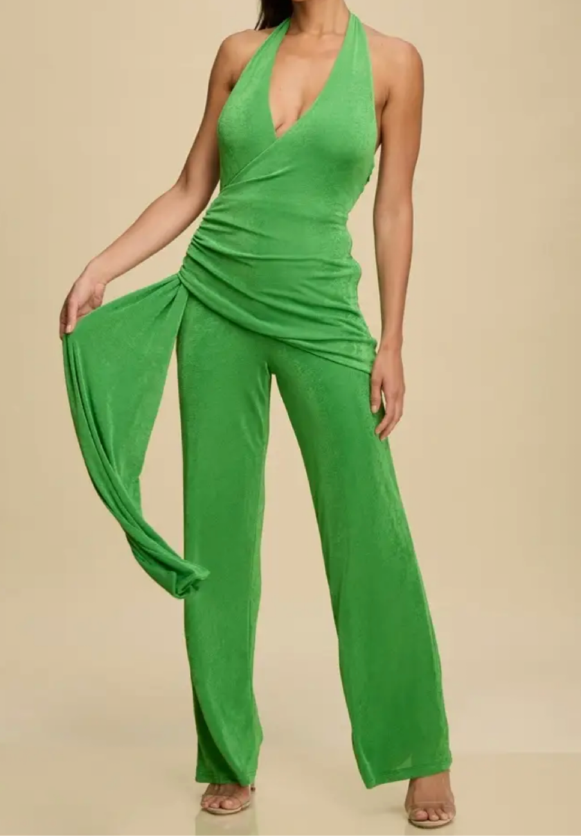 Halter Jersey Jumpsuit