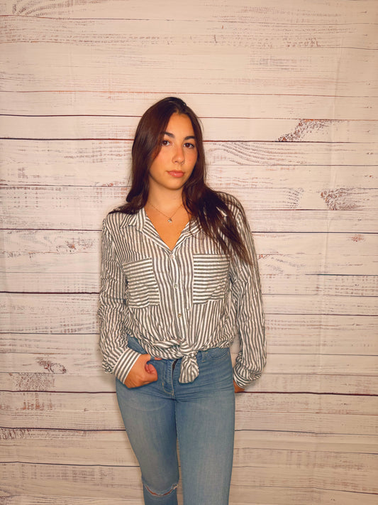 Striped Button'Up