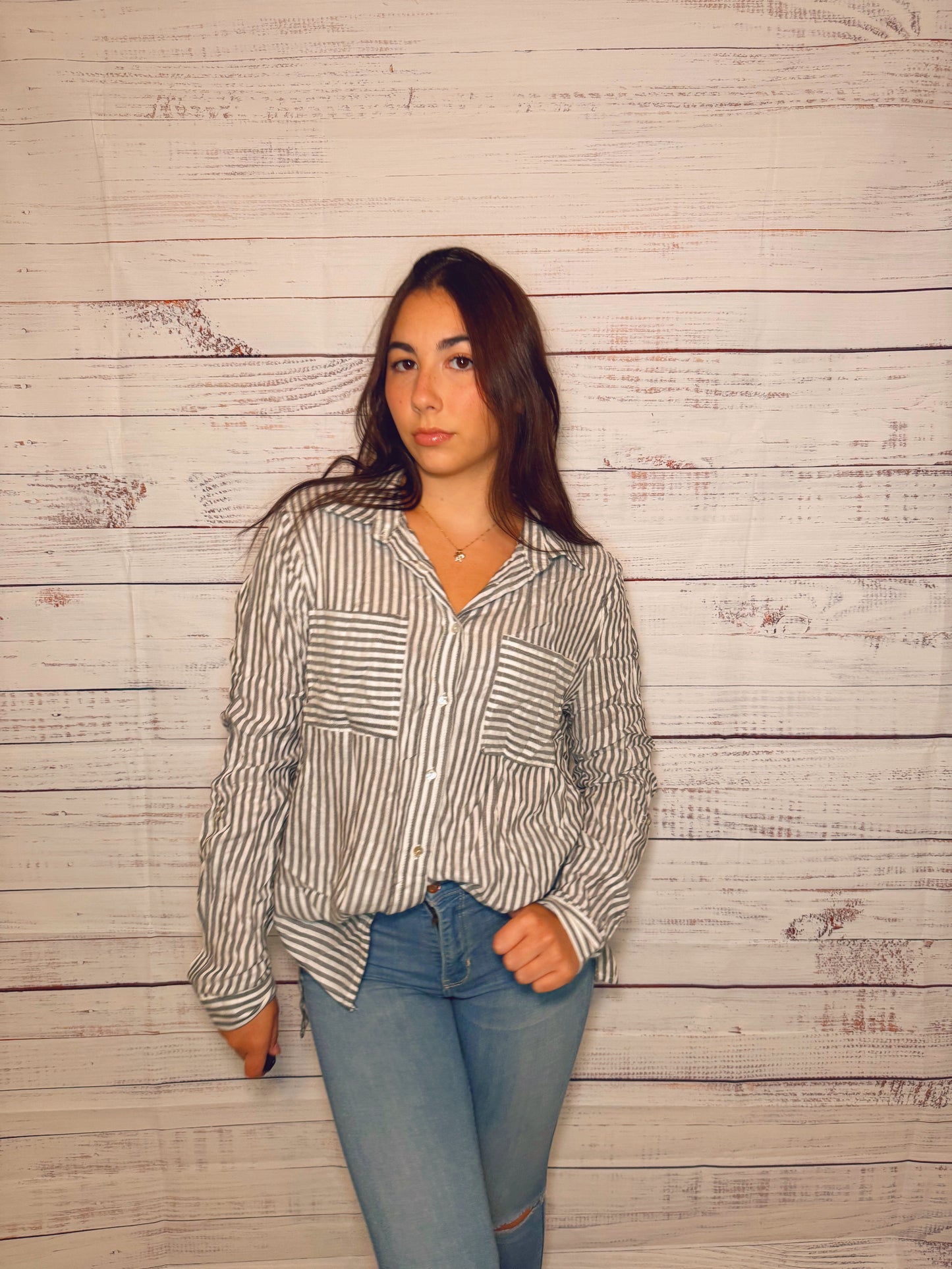 Striped Button'Up