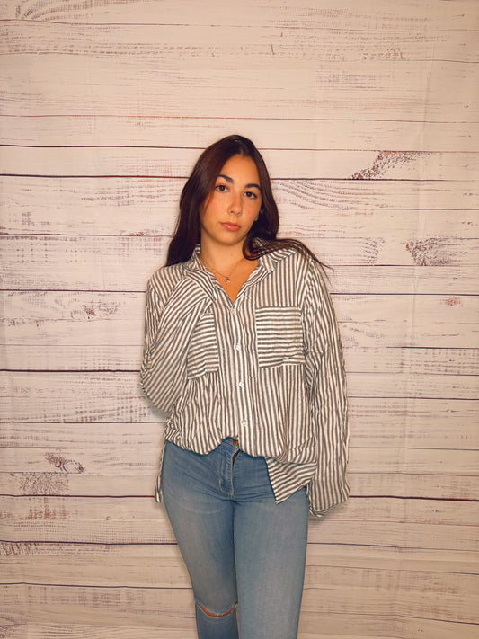 Striped Button'Up