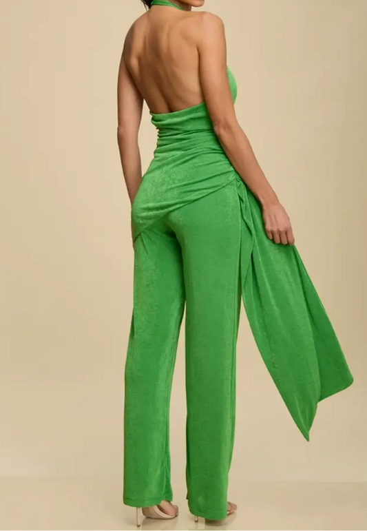 Halter Jersey Jumpsuit
